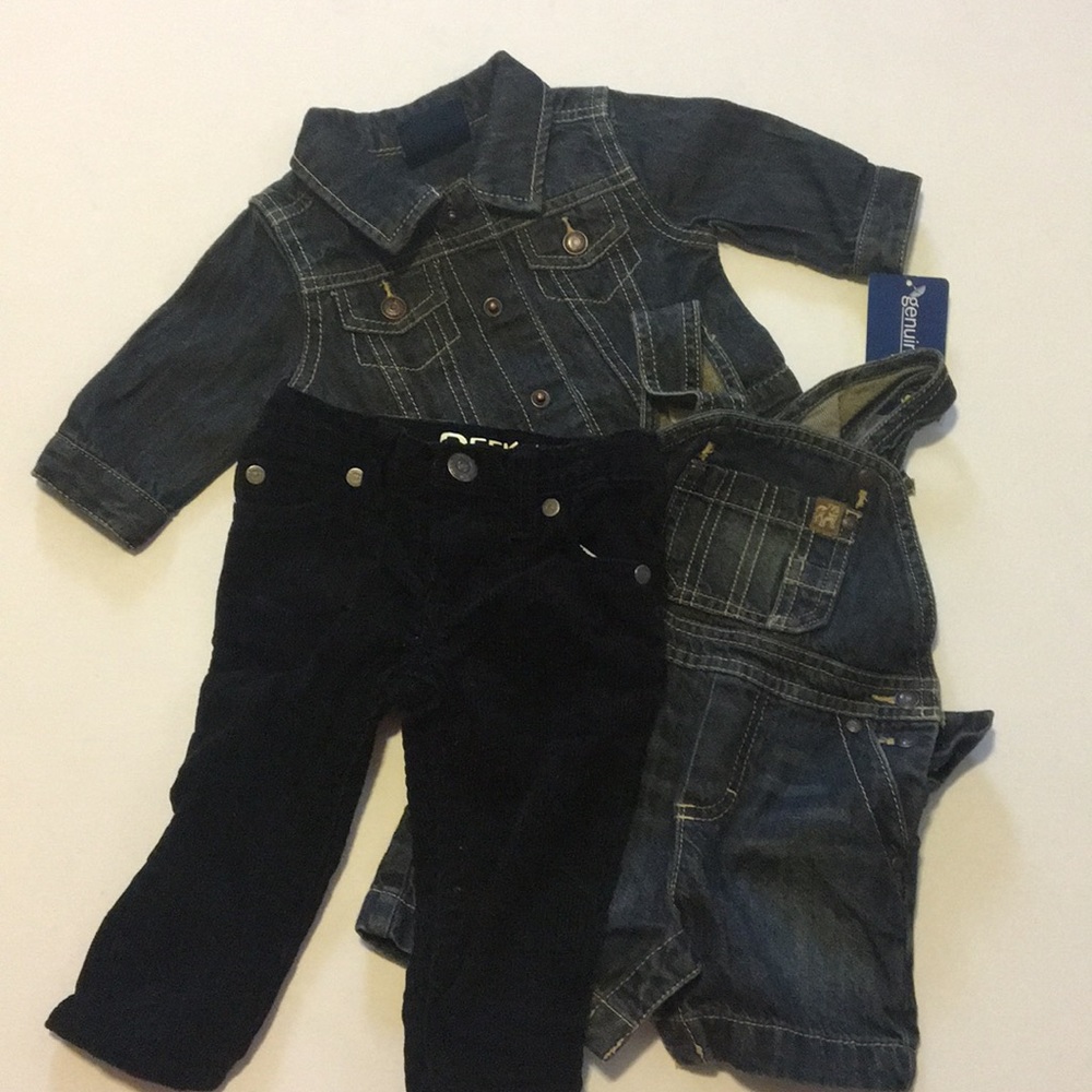 Last call! Baby boy overall, jacket & cords bundle